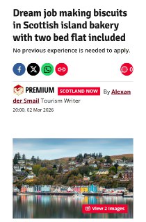 Пекарня в Шотландии ищет пекарей с зарплатой до 200 000₽ и жильём