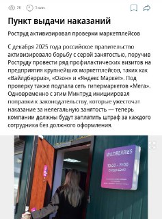 Правительство ужесточает контроль за серой занятостью на маркетплейсах и в ритейле