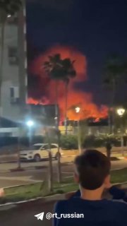 Пожар в Нагарии после атаки «Хезболлы»: кадры с места событий