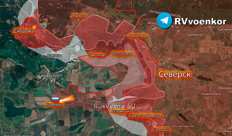 Армия России освободила Каленики, наступая к Славянску