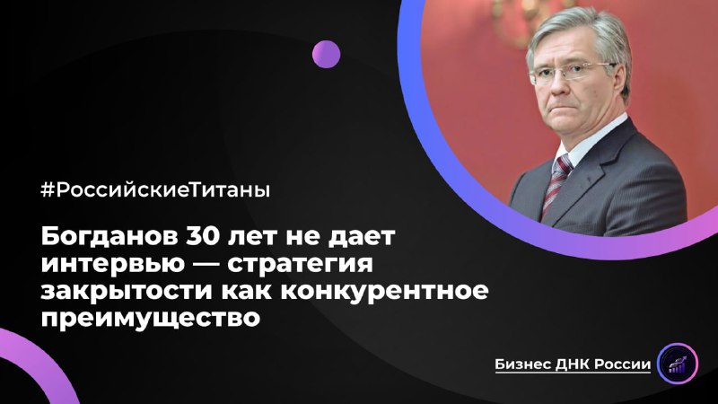 Богданов 30 лет не дает интервью — стратегия закрытости как конкурентное преимущество