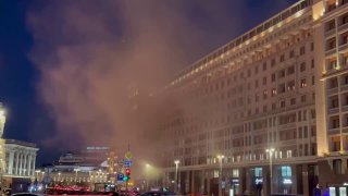 Пожар в центре Москвы: задымление у гостиницы Four Seasons