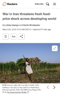 Угроза голода в развивающихся странах из-за конфликта на Ближнем Востоке и роста цен на удобрения