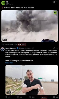 Обсуждение удара Израиля по журналистам RT в Ливане