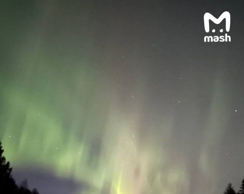 Северное сияние зафиксировано в России из-за магнитной бури