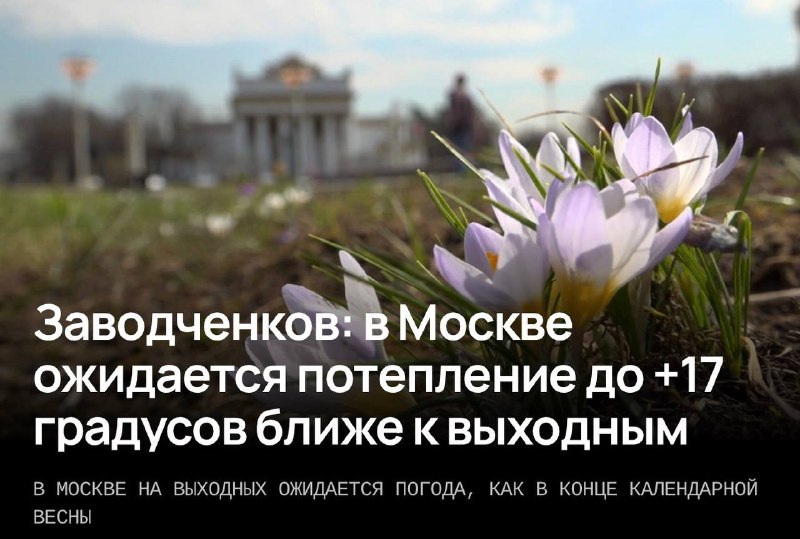 Температура поднимется до +17 °C в Москве и области