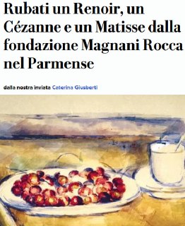 В Италии украли картины Ренуара, Сезанна и Матисса