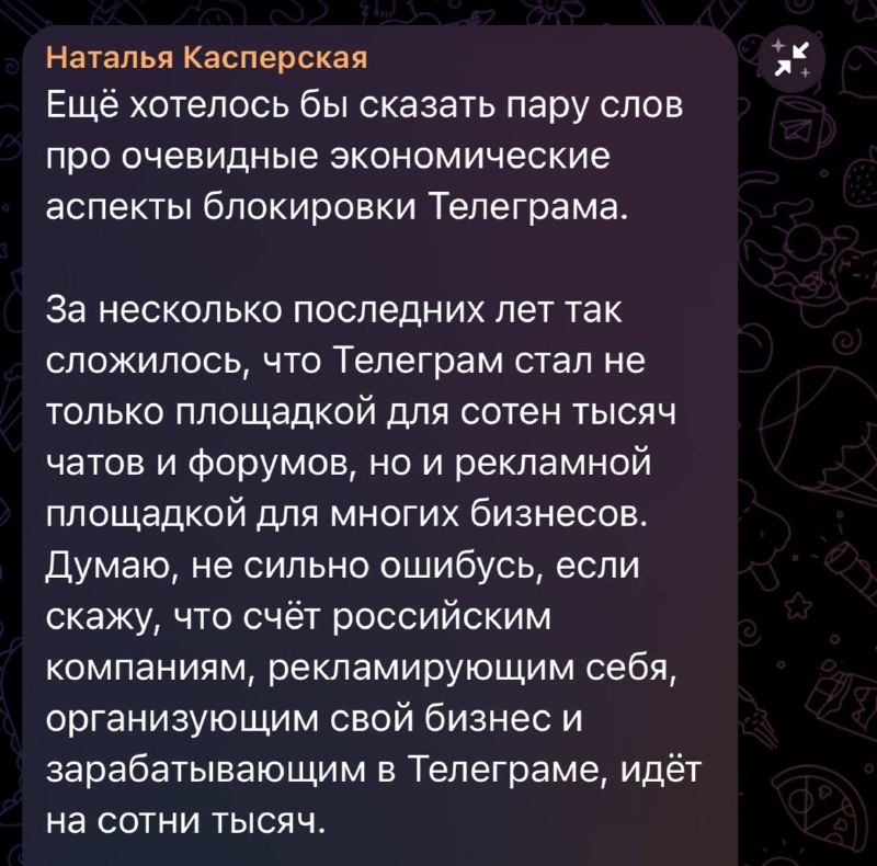 Запрет рекламы в Telegram может обрушить малый бизнес в России