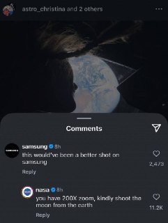 NASA и Samsung обменялись шутками из-за снимков Луны с iPhone