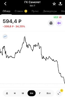 Акции ГК Самолёт рухнули до исторического минимума