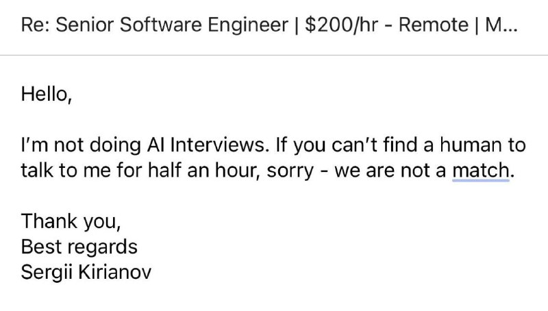 Айтишник отклонил оффер на ₽2,5 млн/месяц из-за ИИ-рекрутера