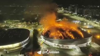 Пожар на олимпийском стадионе в Рио-де-Жанейро