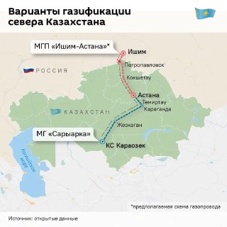 Казахстан рассматривает прокладку нового газопровода через Россию