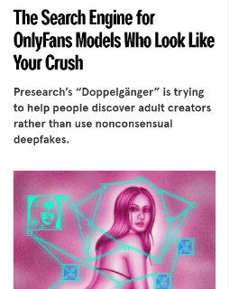 Сервис Doppelgänger ищет двойников для OnlyFans по фото