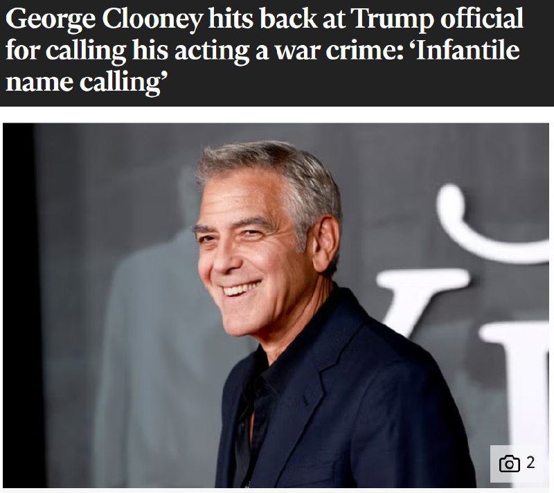 Белый дом назвал Клуни военным преступником из-за фильмов