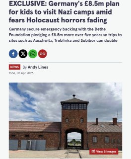 Германия выделит £8,5 млн на поездки школьников в мемориалы концлагерей