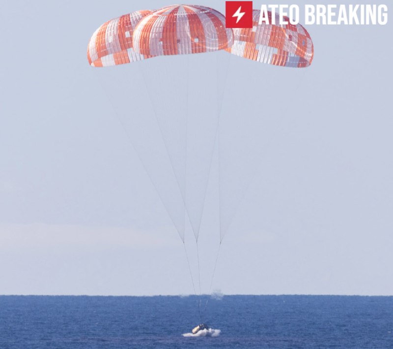 Экипаж миссии NASA и Канады успешно приводнился в Тихом океане