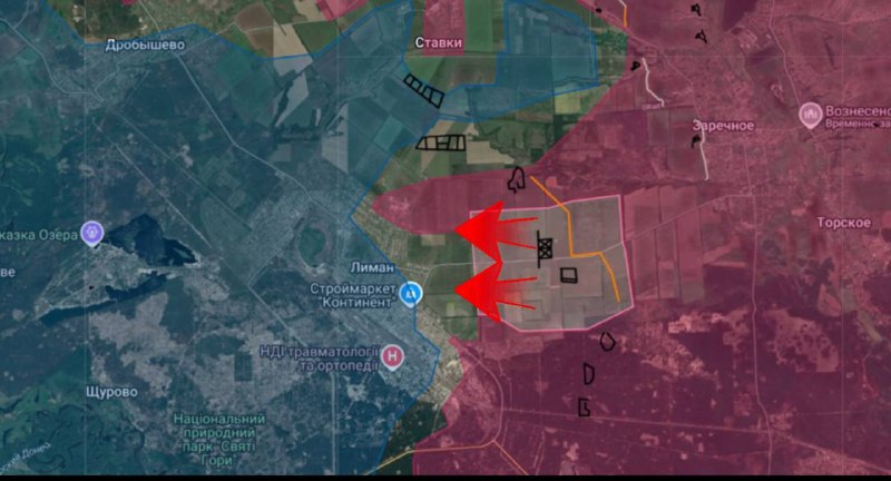 Наши войска взяли под контроль территорию между Заречным и Красным Лиманом