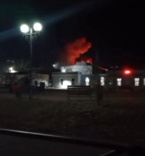 Пожар на авиазаводе КнААЗ в Комсомольске-на-Амуре