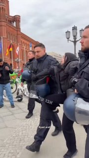 Полицай избил активистку на митинге в Берлине