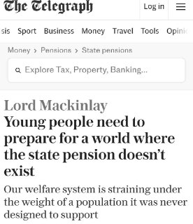 В Англии молодым людям рекомендуют готовиться к миру без госпенсии