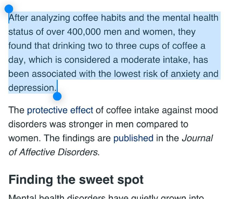 Кофе может помочь в борьбе с депрессией и тревожностью