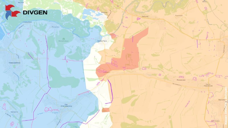 Российская армия продвигается в районе Кривая Лука — Каленики