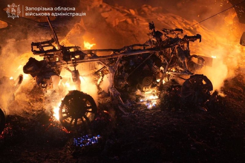 Ночной удар по логистическому пункту в Запорожье