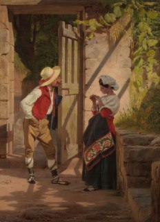 Обзор картины Евграфа Сорокина «Свидание» (1858)