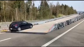 В Швейцарии представили систему мобильного надземного моста для ремонта дорог без остановки движения