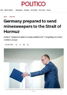 Германия рассматривает отправку тральщиков в Ормузский пролив
