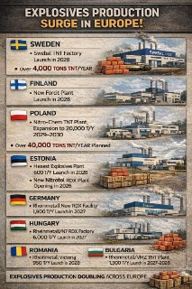 Европа наращивает выпуск взрывчатки и пороха