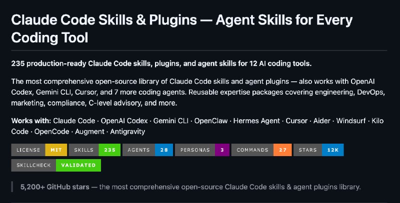 В сети нашли репозиторий с 230+ навыками для прокачки Claude Code