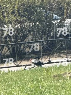 Беспилотник рухнул возле ТЦ «Охтинский бульвар»