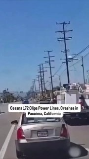 В Калифорнии легкомоторный самолёт рухнул на парковке магазина