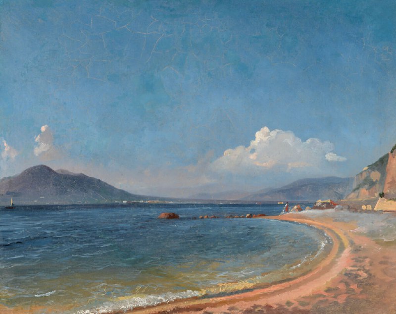 Картина Ге Николая «Морской залив. Вико» (1858)