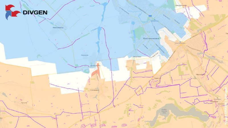 Изменения линий фронта за прошедшие сутки по данным «DivGen»