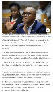 ЮАР отозвала проект национальной политики в области ИИ из-за использования сгенерированных ИИ поддельных данных