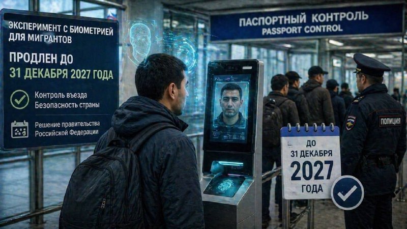 Эксперимент с биометрией для мигрантов продлили до конца 2027 года