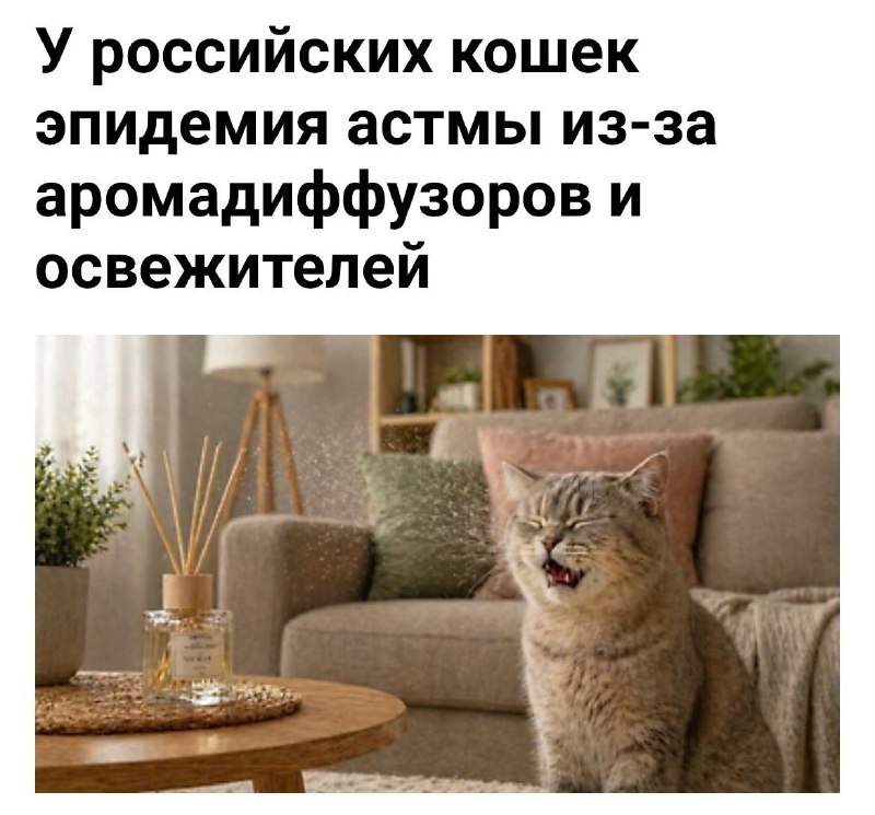 Эпидемия астмы массово накрыла российских кошек