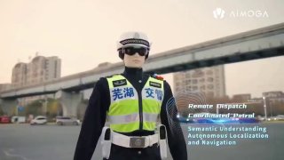 В Китае роботы-андроиды начали заменять полицейских на дорогах