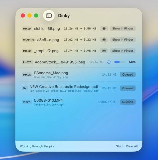 Найдена бесплатная утилита Dinky для локального сжатия медиафайлов и PDF на Mac