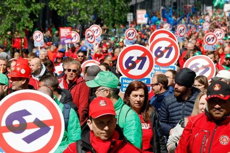 В Бельгии проходят митинги против повышения пенсионного возраста