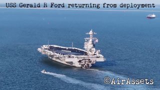 Авианосец USS Gerald R. Ford вернулся на базу после 11 месяцев боевого развертывания