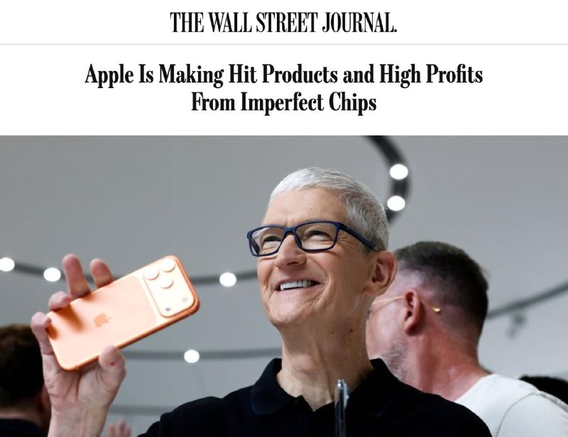 WSJ: Apple использует чипы с дефектными ядрами в новых устройствах