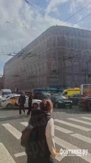 В центре Петербурга зафиксированы 7 баллов красного цвета и поломка светофора