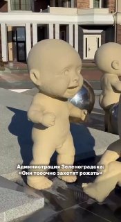 Жители Зеленоградска не оценили установку младенцев из фильмов ужасов