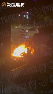 Пожар на проспекте Энгельса попал на видео