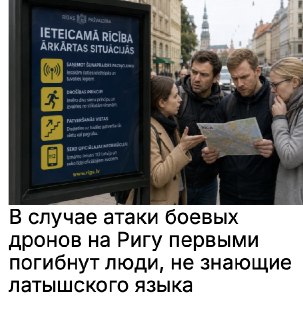 Латвия предупредила Россию об угрозах в адрес русскоязычного населения в случае ударов по дронам