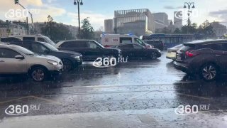 В Московском регионе прошли холодные ливни и град